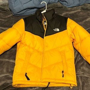The North Face Small Puffer Yellow/ Gold and Black